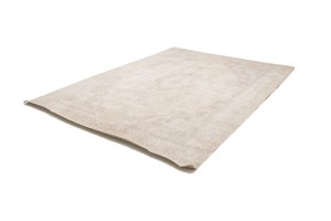 Antique Muted Cream Floral 9X12 Distressed Vintage Oriental Rug