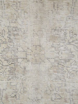 Antique Muted Beige Floral 9'2X12'5 Distressed Vintage Oriental Rug