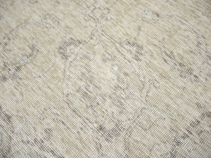 Antique Muted Beige Floral 9'7X12'2 Distressed Vintage Oriental Rug