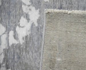 Antique Muted Cream Floral 9'4X11'8 Distressed Vintage Oriental Rug