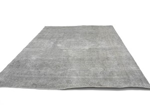 Antique Muted Beige Floral 9'4X12'6 Distressed Vintage Oriental Rug