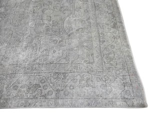 Antique Muted Beige Floral 9'4X12'6 Distressed Vintage Oriental Rug