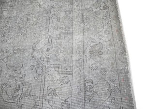 Antique Muted Beige Floral 9'4X12'6 Distressed Vintage Oriental Rug