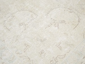 Antique Muted Beige Floral 9'3X12'7 Distressed Vintage Oriental Rug