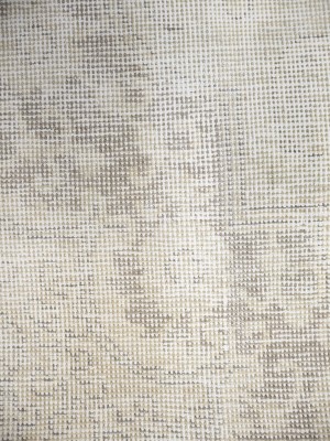 Antique Muted Beige Floral 9'5X12'4 Distressed Vintage Oriental Rug