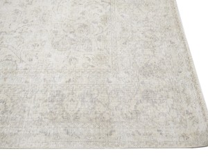 Antique Muted Cream Floral 9'5X12'8 Distressed Vintage Oriental Rug