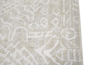 Antique Muted Beige Floral 9'6X12'3 Distressed Vintage Oriental Rug