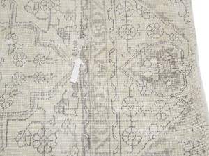 Antique Muted Beige Floral 8'5X11'7 Distressed Vintage Oriental Rug