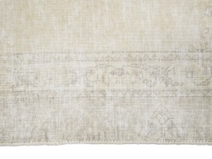 Antique Muted Beige Floral 8X11 Distressed Vintage Oriental Rug