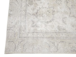 Antique Muted Beige Floral 8X12 Distressed Vintage Oriental Rug