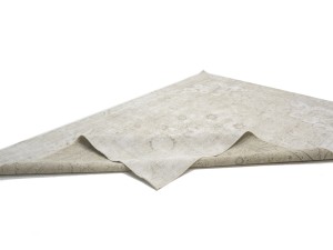 Antique Muted Beige Floral 8X12 Distressed Vintage Oriental Rug