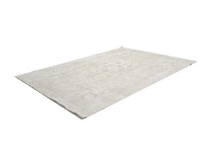 Antique Muted Beige Floral 8X12 Distressed Vintage Oriental Rug