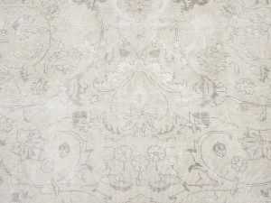 Antique Muted Beige Floral 8X12 Distressed Vintage Oriental Rug