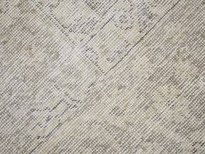 Antique Muted Beige Floral 9'5X12'7 Distressed Vintage Oriental Rug