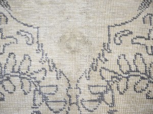 Antique Muted Beige Floral 8'5X11'5 Distressed Vintage Oriental Rug