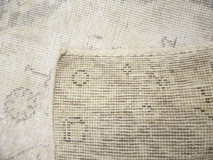 Antique Muted Beige Floral 8X11 Distressed Vintage Oriental Rug