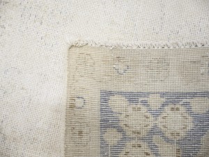 Antique Muted Beige Floral 9X11 Distressed Vintage Oriental Rug