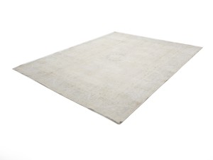 Antique Muted Beige Floral 9X11 Distressed Vintage Oriental Rug