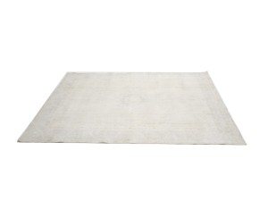 Antique Muted Beige Floral 9X11 Distressed Vintage Oriental Rug