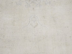Antique Muted Beige Floral 9X11 Distressed Vintage Oriental Rug