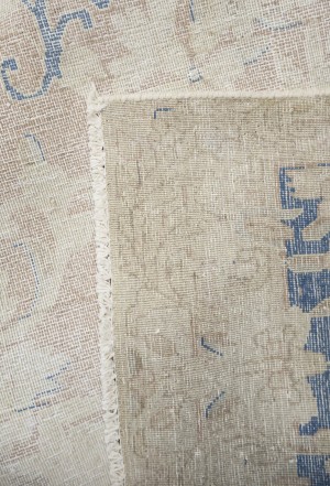 Antique Muted Floral 9X14 Distressed Vintage Oriental Rug