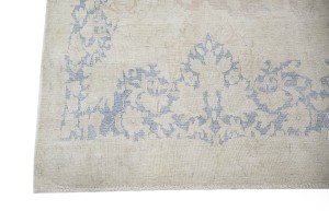 Antique Muted Floral 9X14 Distressed Vintage Oriental Rug