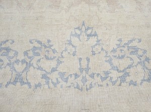 Antique Muted Floral 9X14 Distressed Vintage Oriental Rug