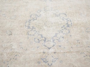 Antique Muted Floral 10X13 Distressed Vintage Oriental Rug