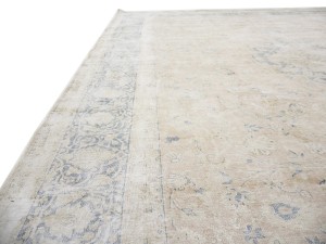 Antique Muted Floral 10X13 Distressed Vintage Oriental Rug
