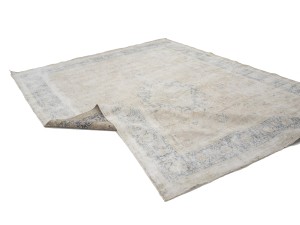 Antique Muted Floral 10X13 Distressed Vintage Oriental Rug