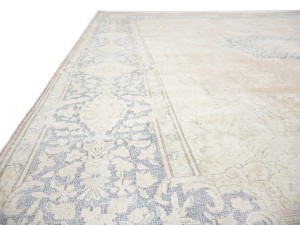 Antique Muted Floral 10X13 Distressed Vintage Oriental Rug