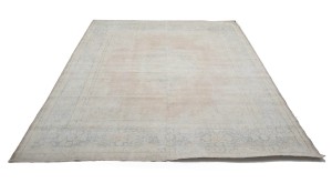 Antique Muted Floral 10X13 Distressed Vintage Oriental Rug