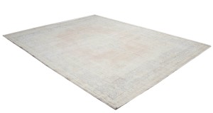 Antique Muted Floral 10X13 Distressed Vintage Oriental Rug
