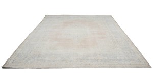 Antique Muted Floral 10X13 Distressed Vintage Oriental Rug