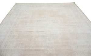 Antique Muted Floral 10X13 Distressed Vintage Oriental Rug