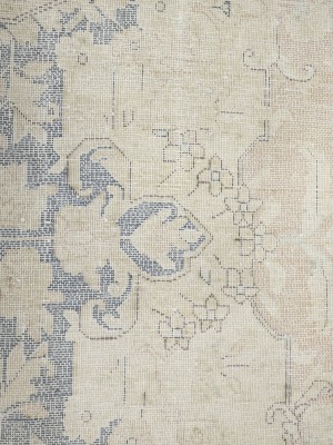 Antique Muted Floral 10X13 Distressed Vintage Oriental Rug