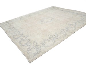 Antique Muted Floral 10X13 Distressed Vintage Oriental Rug