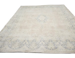 Antique Muted Floral 10X13 Distressed Vintage Oriental Rug