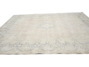 Antique Muted Floral 10X13 Distressed Vintage Oriental Rug