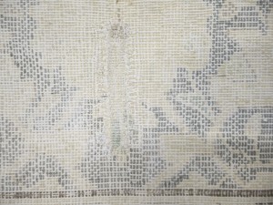 Antique Muted Beige Floral 10X14 Distressed Vintage Oriental Rug