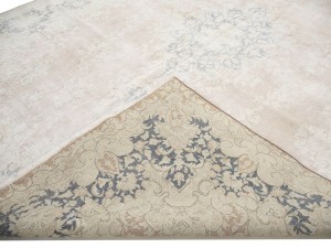 Antique Muted Floral 9'5X13 Distressed Vintage Oriental Rug