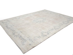 Antique Muted Floral 9'5X13 Distressed Vintage Oriental Rug
