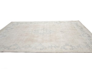 Antique Muted Floral 9'5X13 Distressed Vintage Oriental Rug