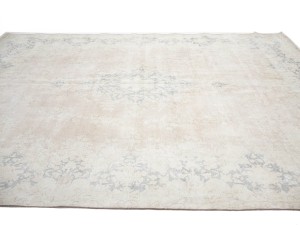Antique Muted Floral 9'5X13 Distressed Vintage Oriental Rug