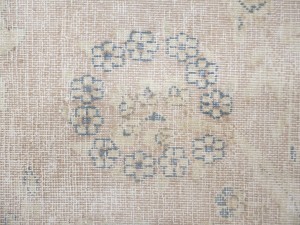Antique Muted Floral 9'5X12'6 Distressed Vintage Oriental Rug