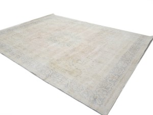 Antique Muted Floral 9'5X12'6 Distressed Vintage Oriental Rug