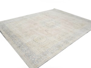 Antique Muted Floral 9'5X12'6 Distressed Vintage Oriental Rug