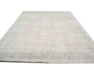 Antique Muted Floral 9'5X12'6 Distressed Vintage Oriental Rug