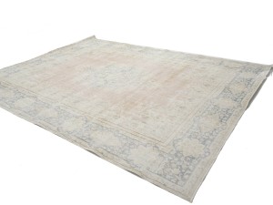 Antique Muted Floral 10X13 Distressed Vintage Oriental Rug