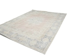 Antique Muted Floral 10X13 Distressed Vintage Oriental Rug